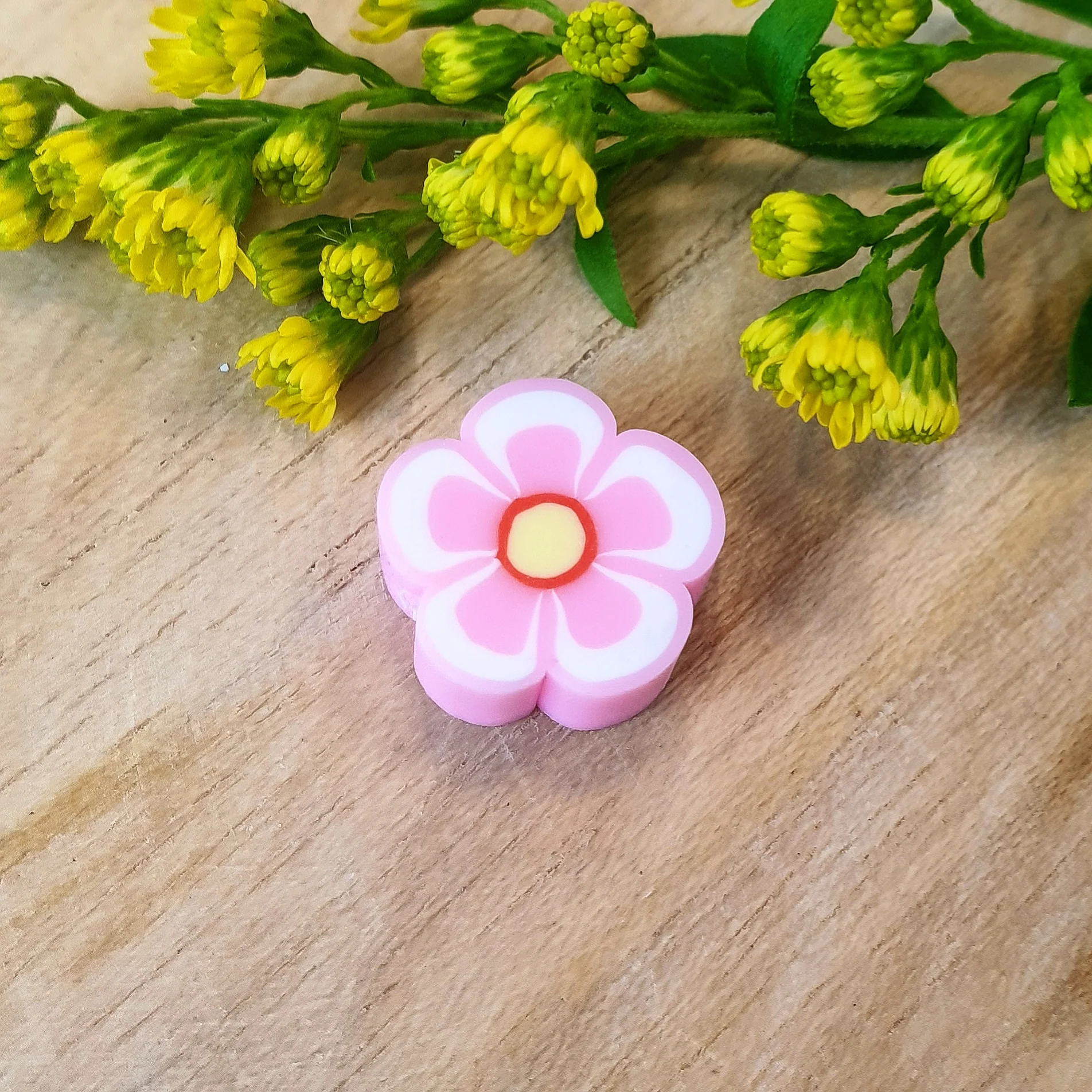 Polymeer bloem licht roze - Image 2
